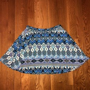 Blue tribal skirt
